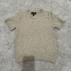 Truth by Republic Short Sleeve Top Tanish/Brown Size Small Petite